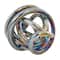 Silver Glass Abstract Iridescent Knotted Ball Sculpture Set
